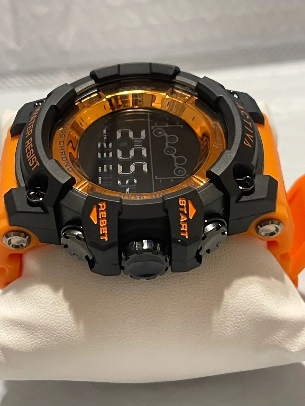 Activa Summit X Invicta Unisex Digital Watch - 50mm. Orange & Black NEW